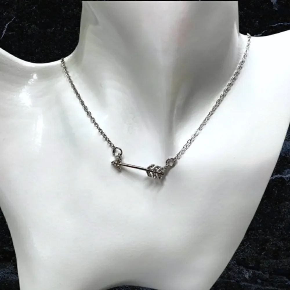 Rhinestone Arrow Necklace l New